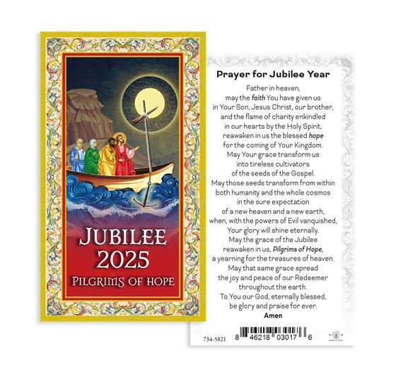 2025 JUBILEE GOLD EMBOSSED HOLY CARD